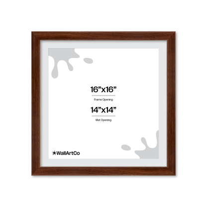 16" x 16" Dark Walnut Hudson Wall Frame