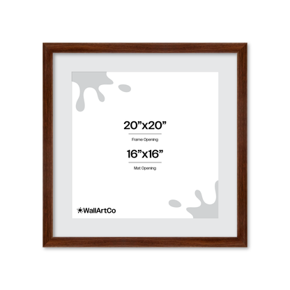 20" x 20" Dark Walnut Hudson Wall Frame