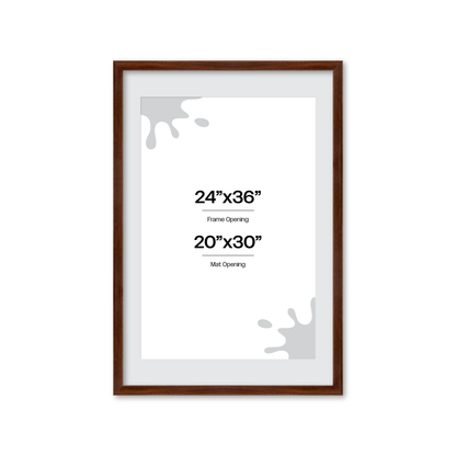 24" x 36" Dark Walnut Hudson Wall Frame