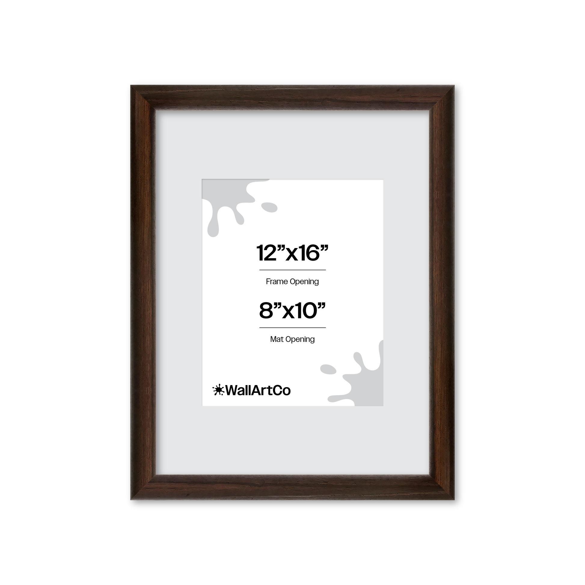 12" x 16" Dark Oak Hudson Wall Frame
