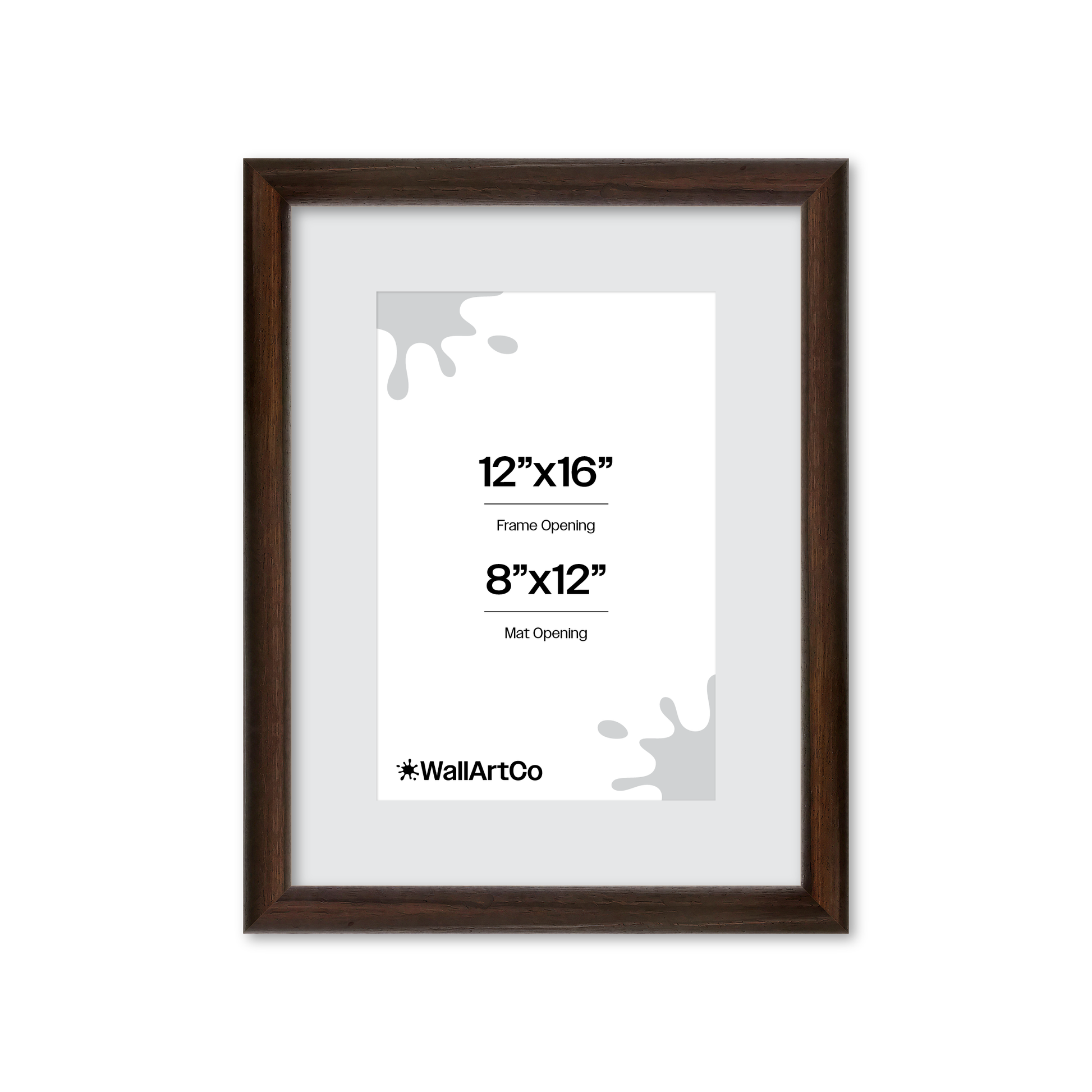 12" x 16" Dark Oak Hudson Wall Frame