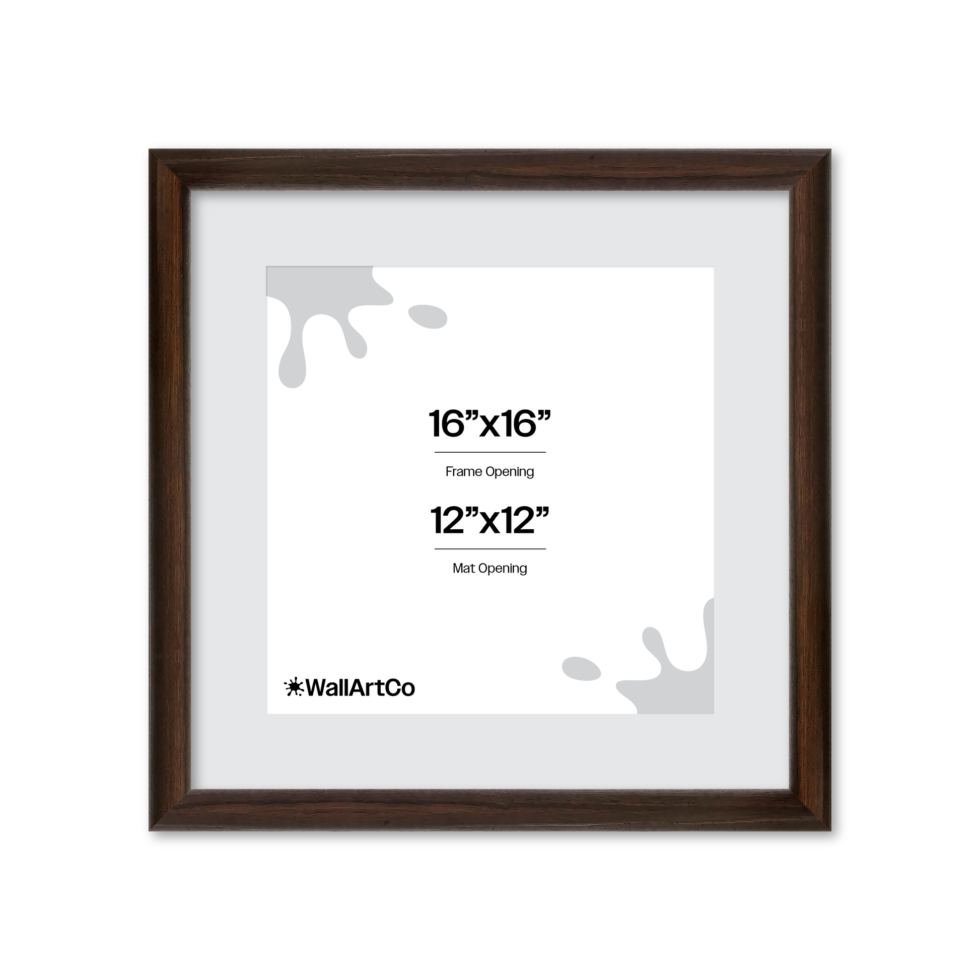 16" x 16" Dark Oak Hudson Wall Frame