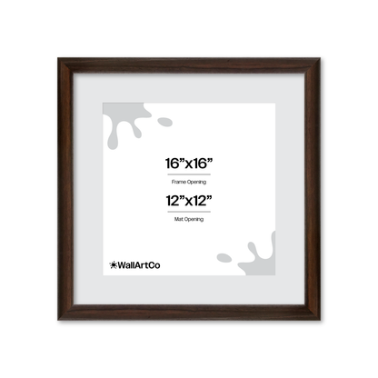 16" x 16" Dark Oak Hudson Wall Frame
