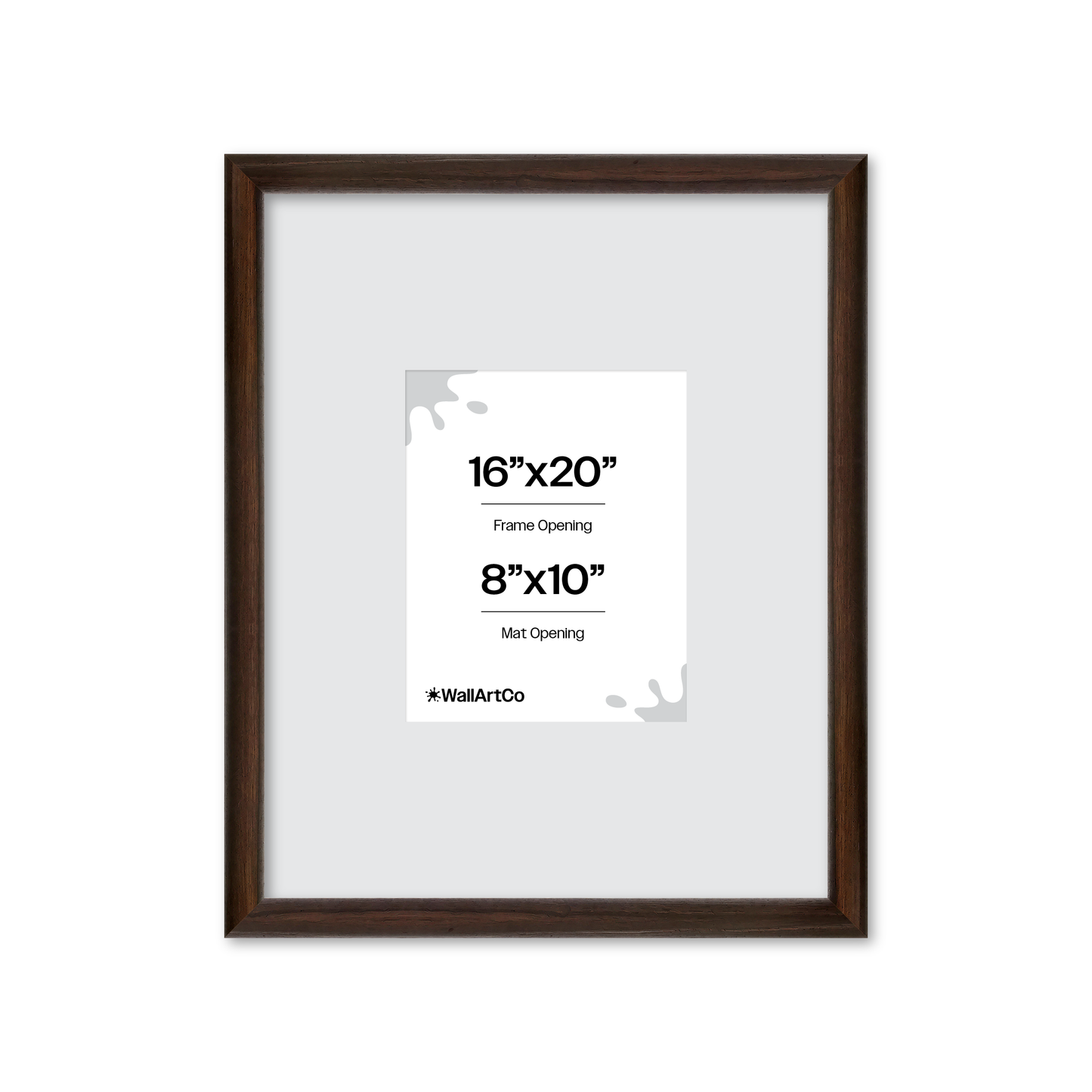 16" x 20" Dark Oak Hudson Wall Frame