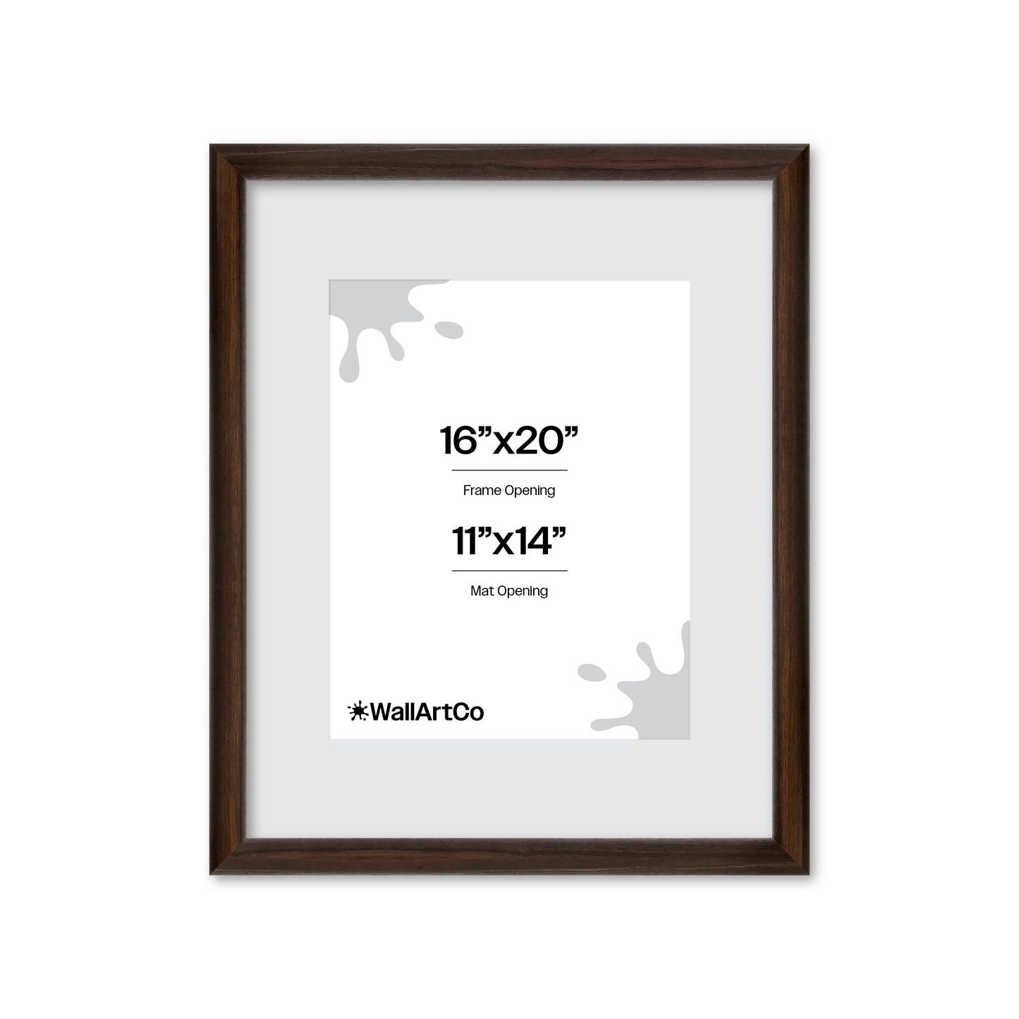 16" x 20" Dark Oak Hudson Wall Frame