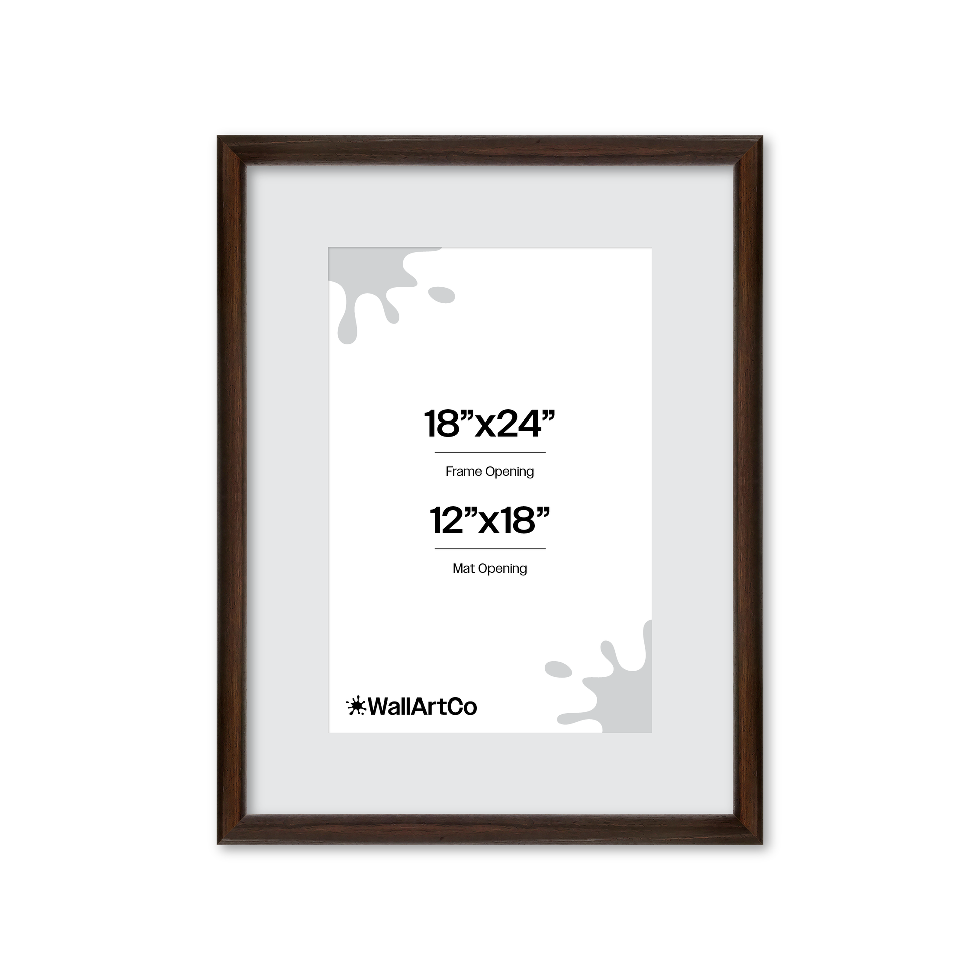 18" x 24" Dark Oak Hudson Wall Frame