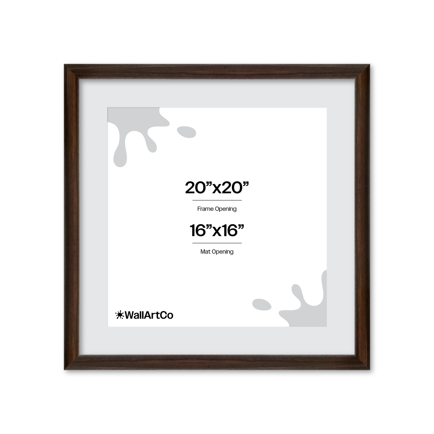 20" x 20" Dark Oak Hudson Wall Frame