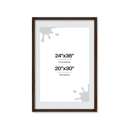24" x 36" Dark Oak Hudson Wall Frame