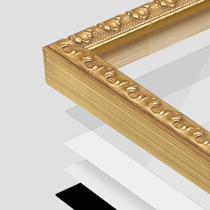 The Quiet Drama Gold Picture Frame