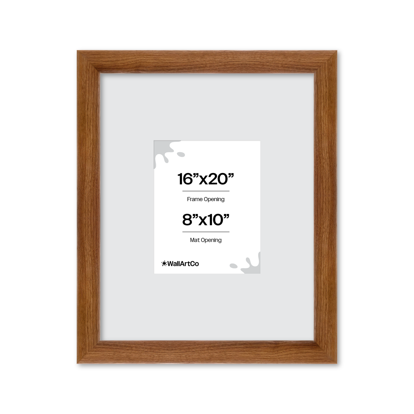 16" x 20" Light Walnut Hudson Valley Wall Frame