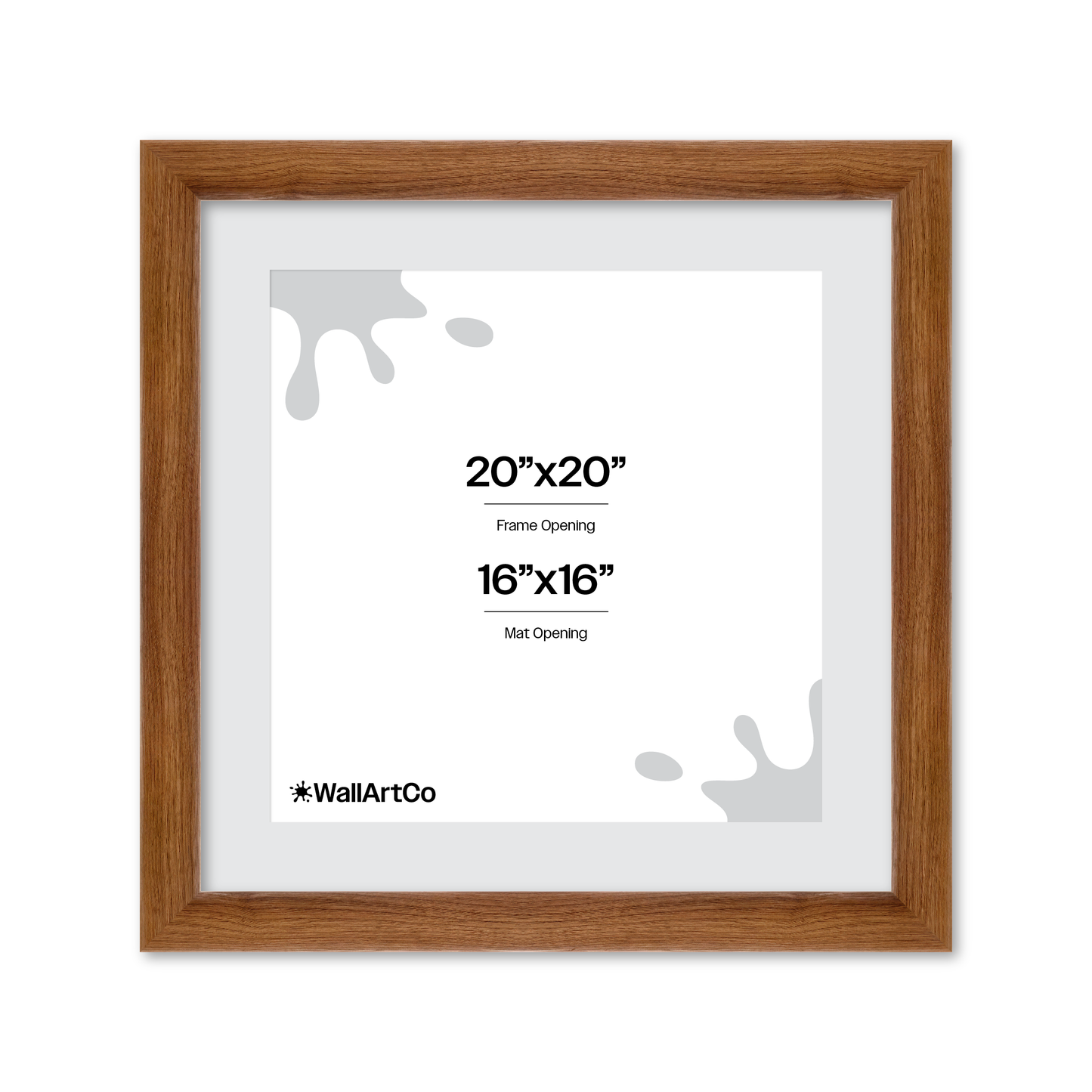 20" x 20" Light Walnut Hudson Valley Wall Frame