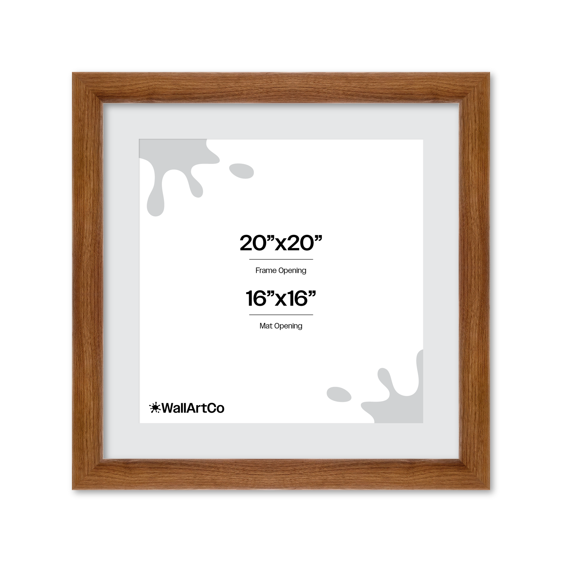 20" x 20" Light Walnut Hudson Valley Wall Frame