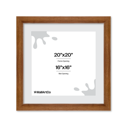 20" x 20" Light Walnut Hudson Valley Wall Frame