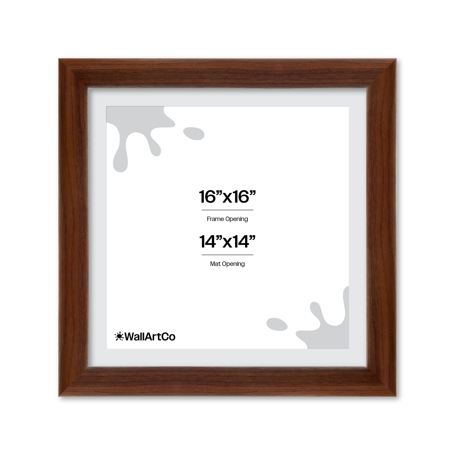 16" x 16" Dark Walnut Hudson Valley Wall Frame