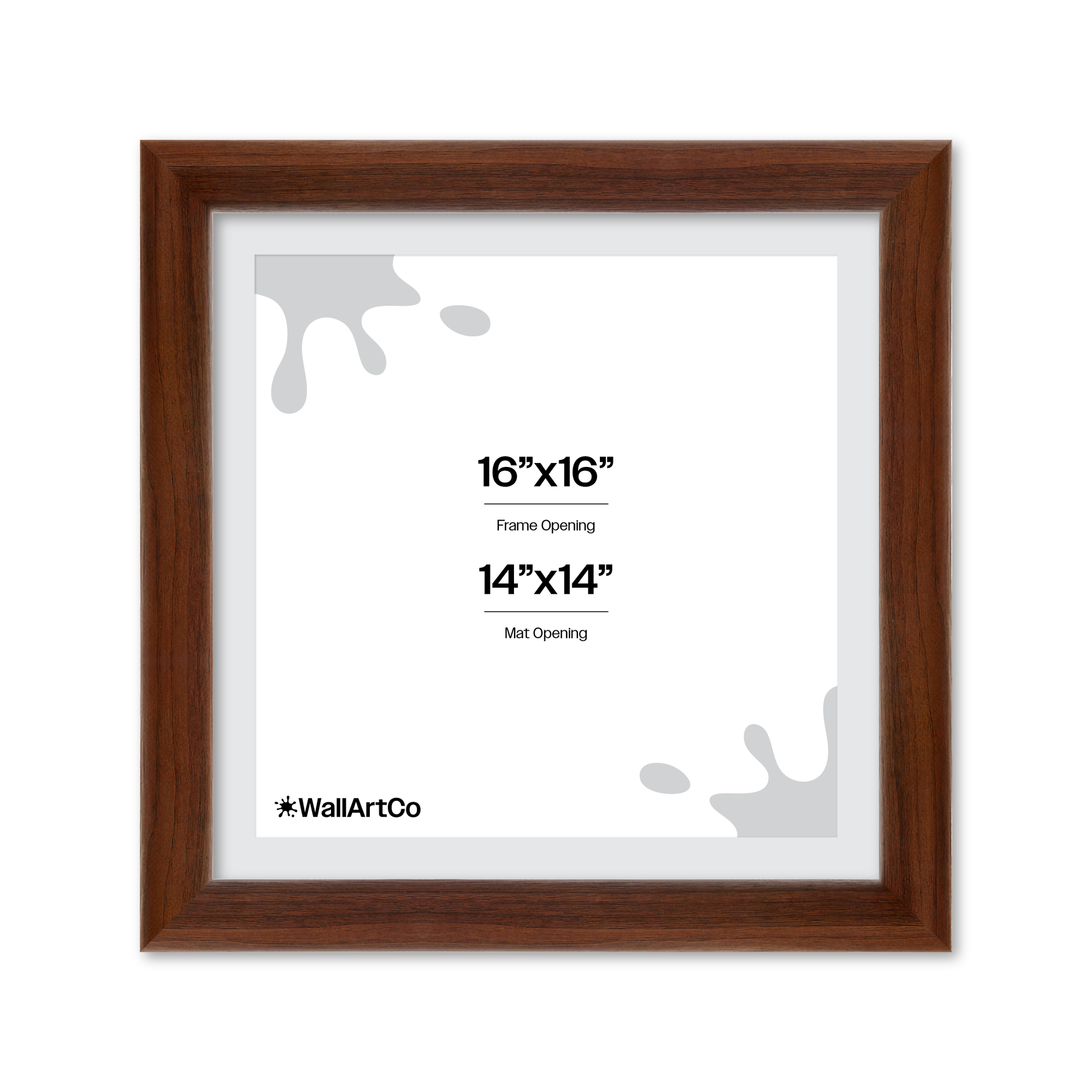 16" x 16" Dark Walnut Hudson Valley Wall Frame
