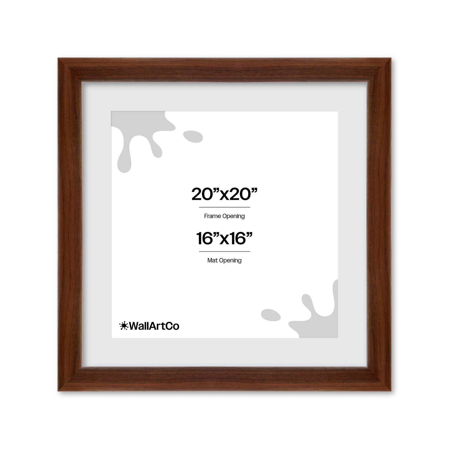 20" x 20" Dark Walnut Hudson Valley Wall Frame