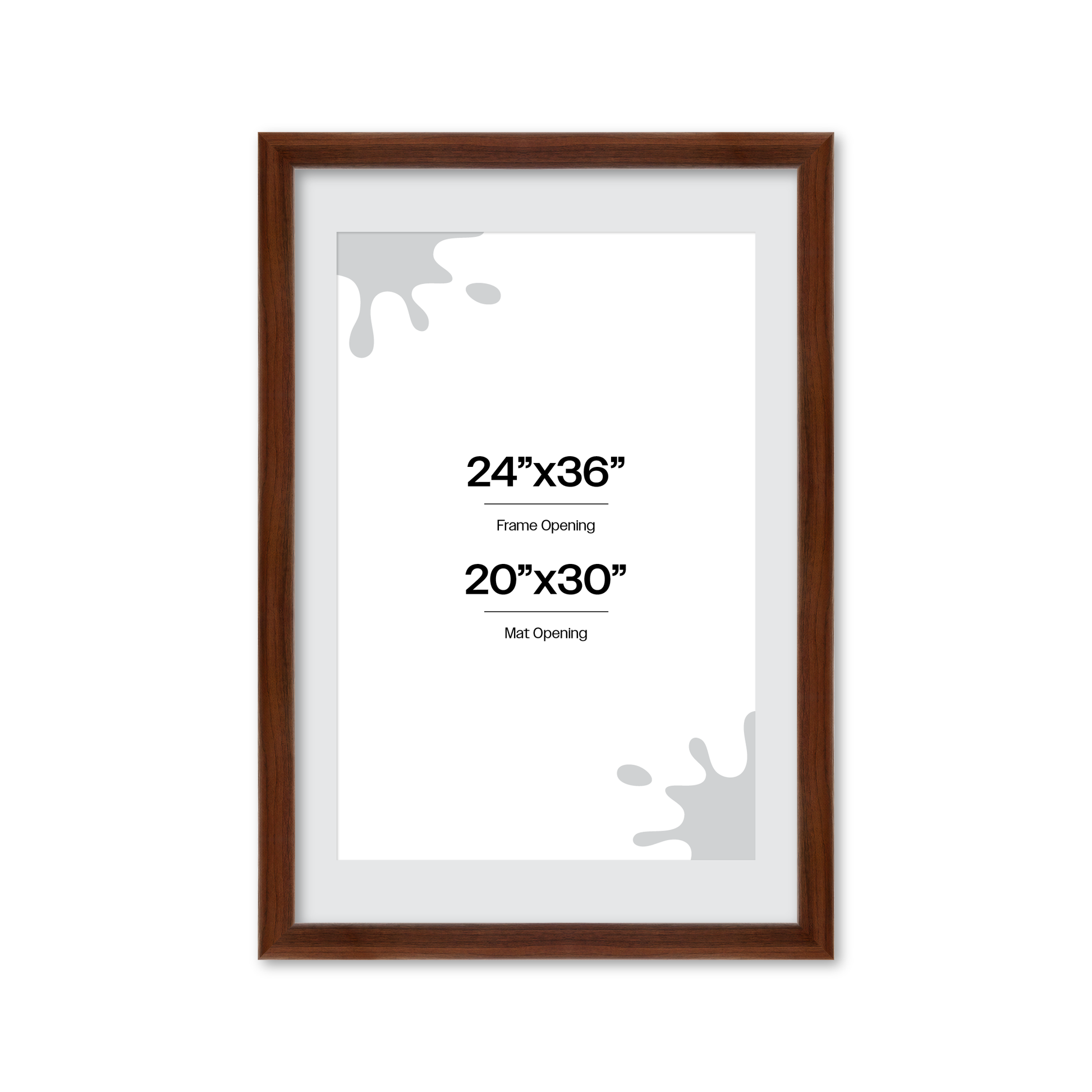 24" x 36" Dark Walnut Hudson Valley Wall Frame