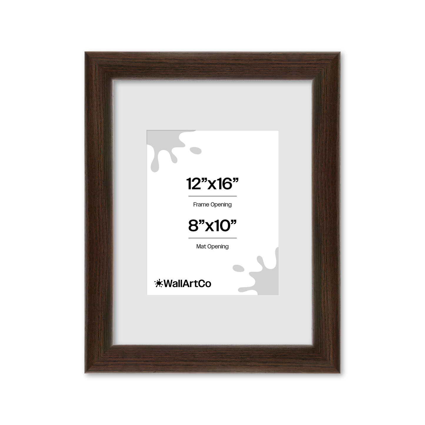 12" x 16" Dark Oak Hudson Valley Wall Frame