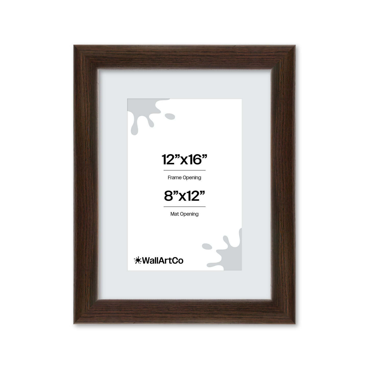 12" x 16" Dark Oak Hudson Valley Wall Frame