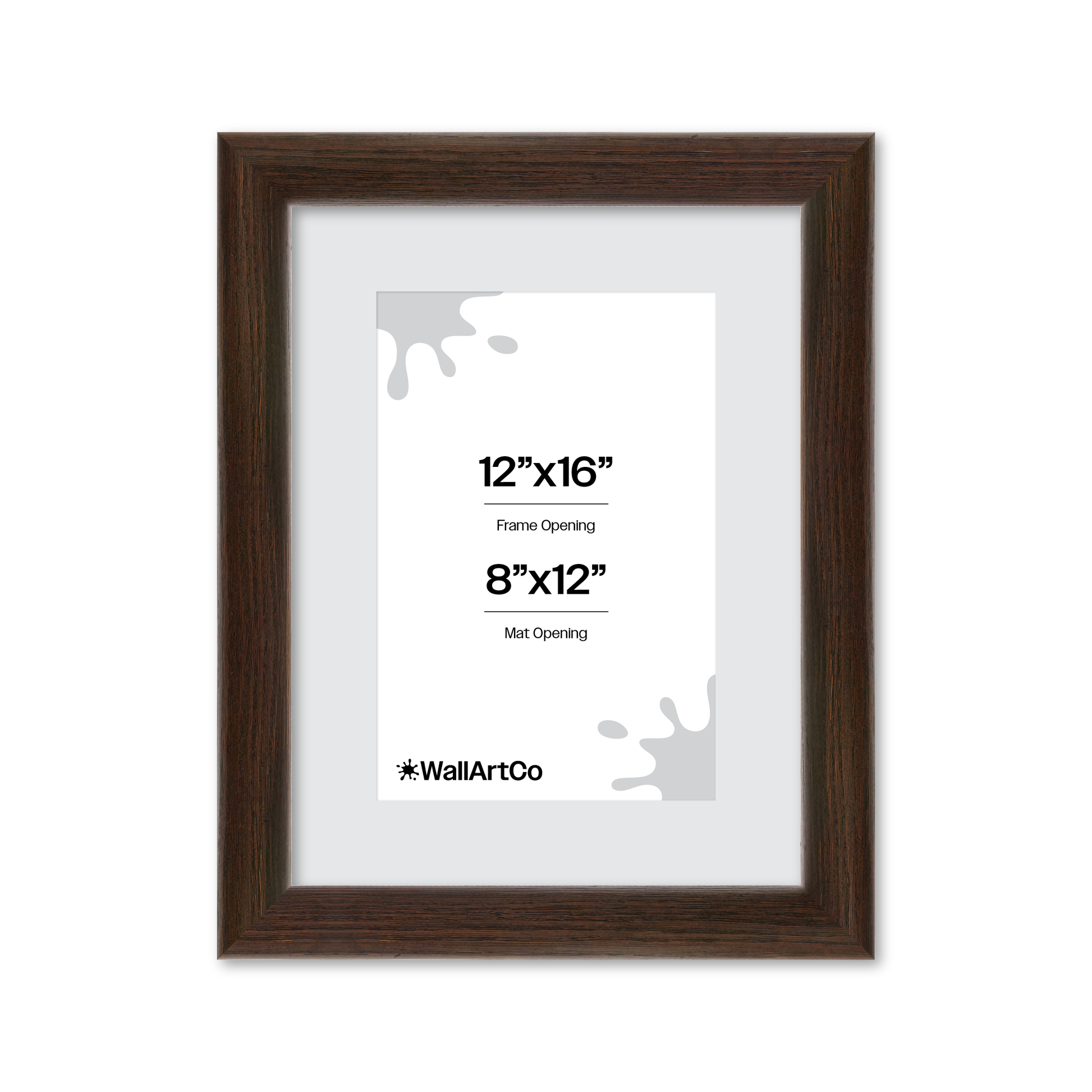 12" x 16" Dark Oak Hudson Valley Wall Frame