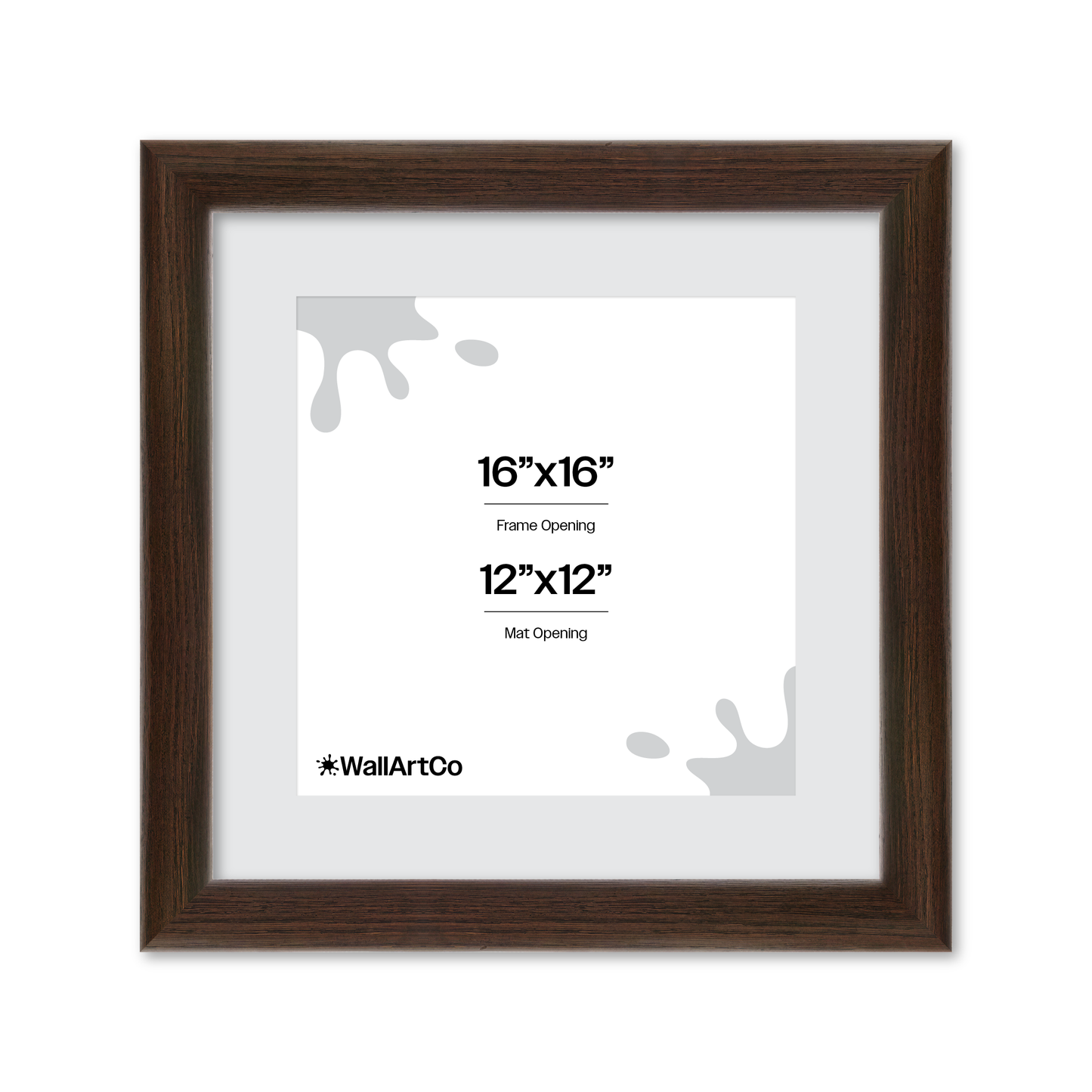 16" x 16" Dark Oak Hudson Valley Wall Frame