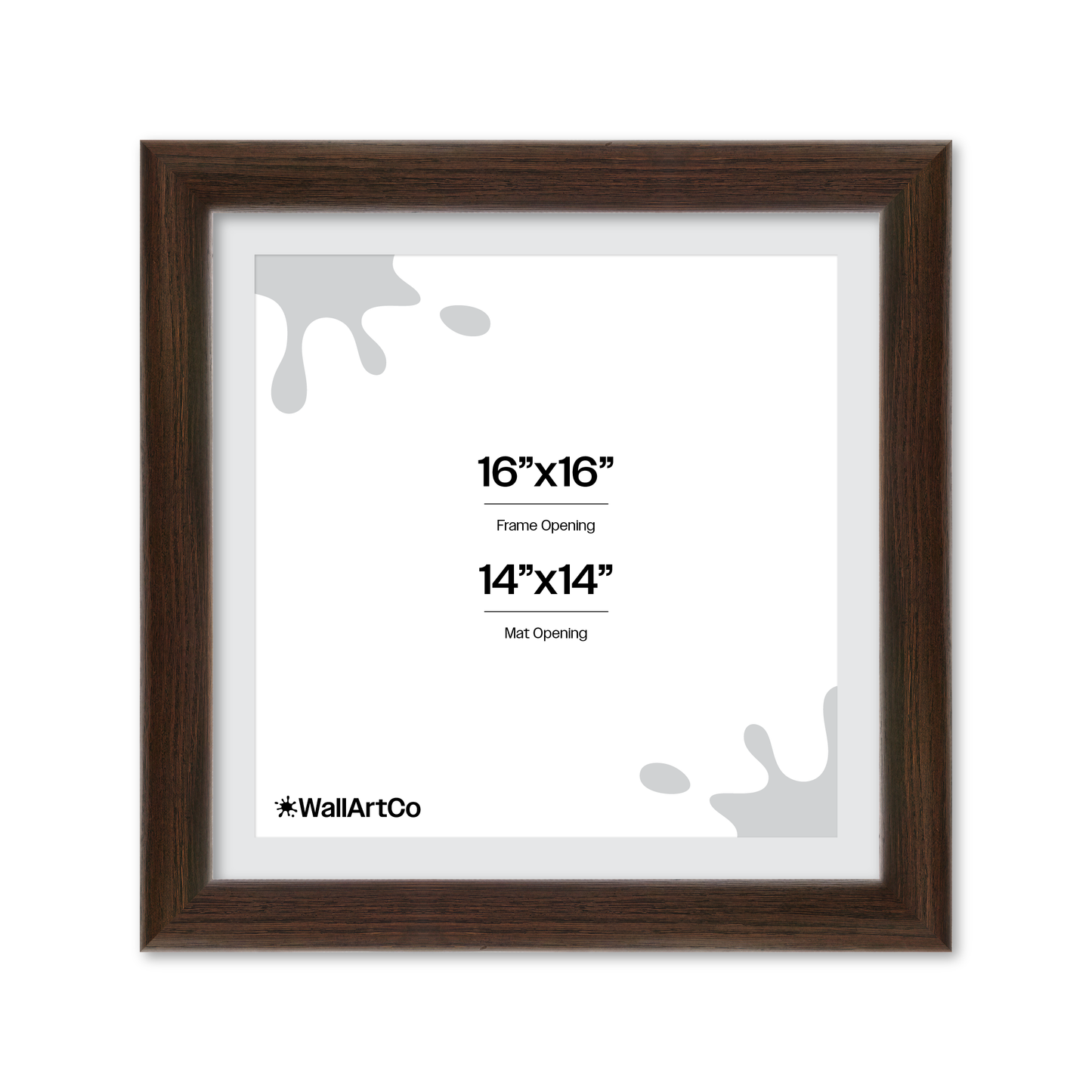 16" x 16" Dark Oak Hudson Valley Wall Frame