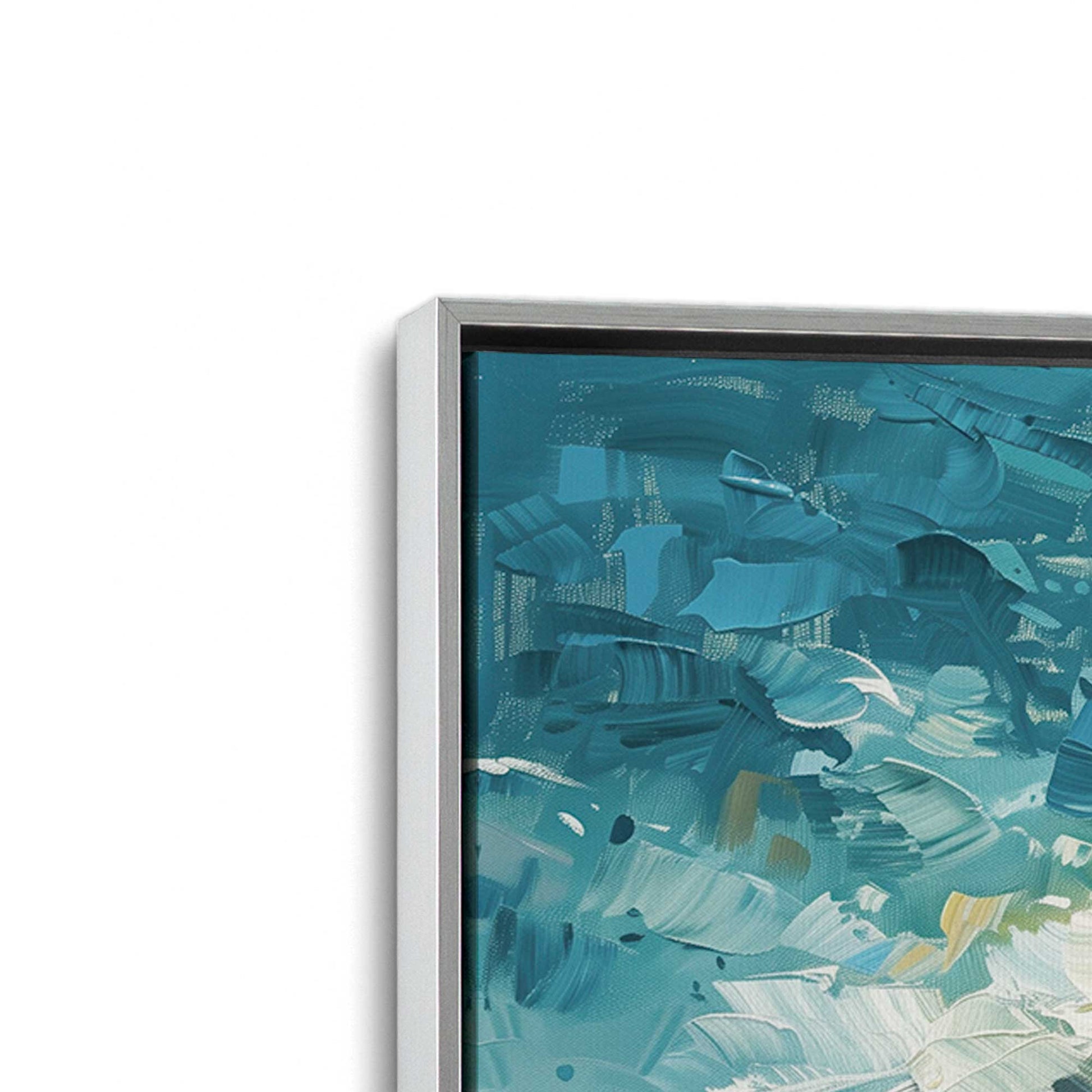 [Color:Polished Chrome],[shape:rectangle], Picture of the corner of the art