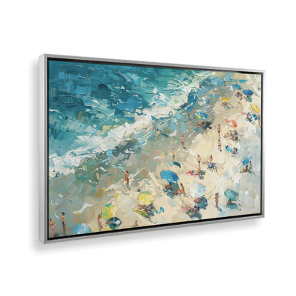 [Color:Polished Chrome],[shape:rectangle], Picture of art in a Polished Chrome frame at an angle