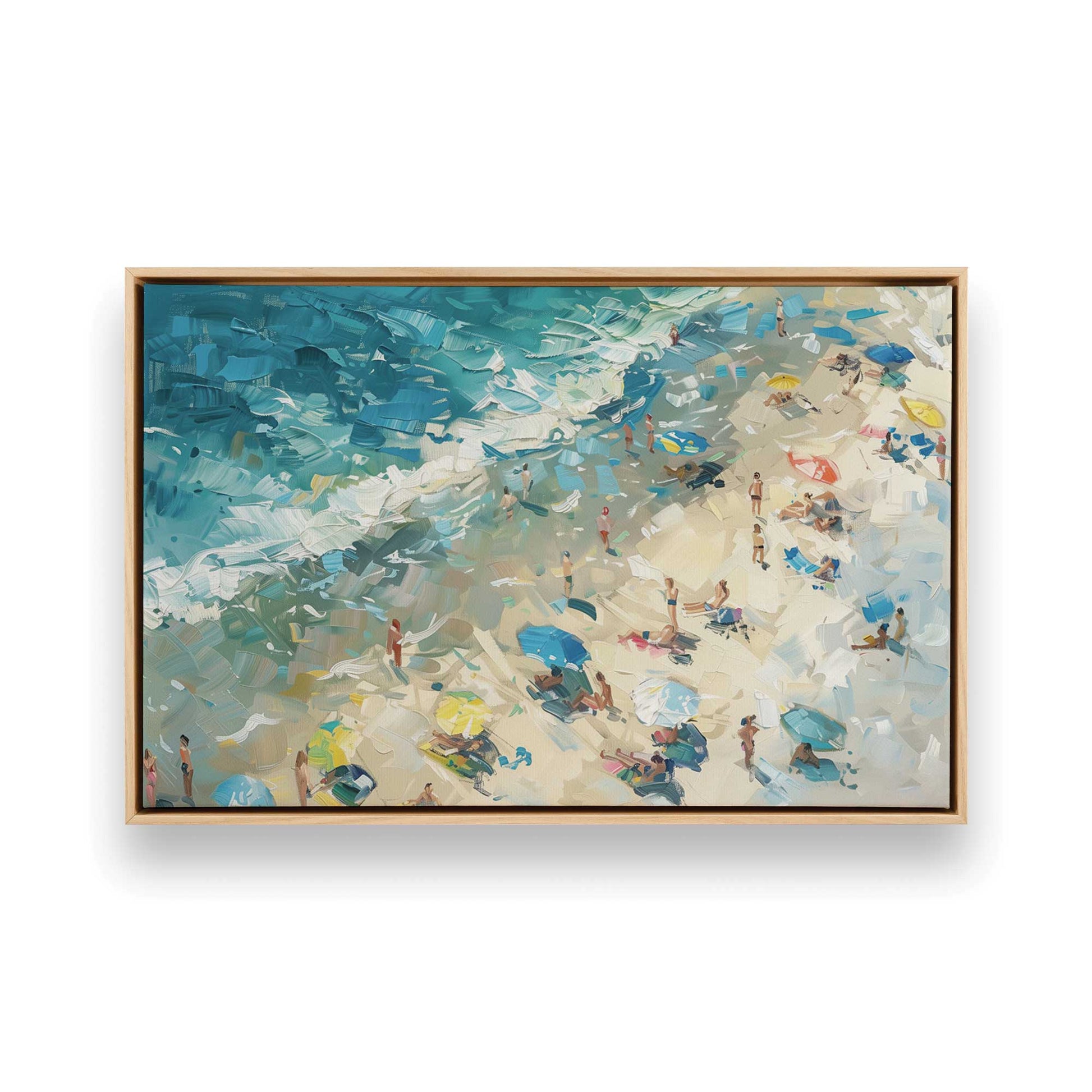 [Color:American Maple],[shape:rectangle], Picture of art in a American Maple frame
