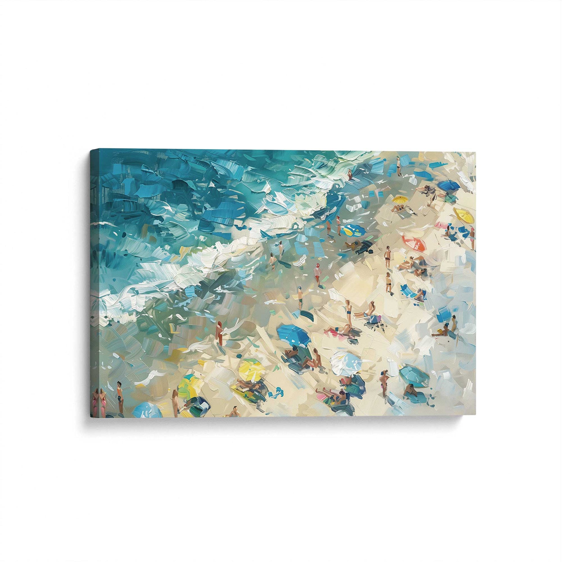 [Color:Stretched Canvas],[shape:rectangle], Picture of art at an angle