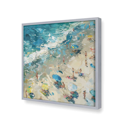 [Color:Polished Chrome],[shape:square] Picture of art in a Polished Chrome frame at an angle