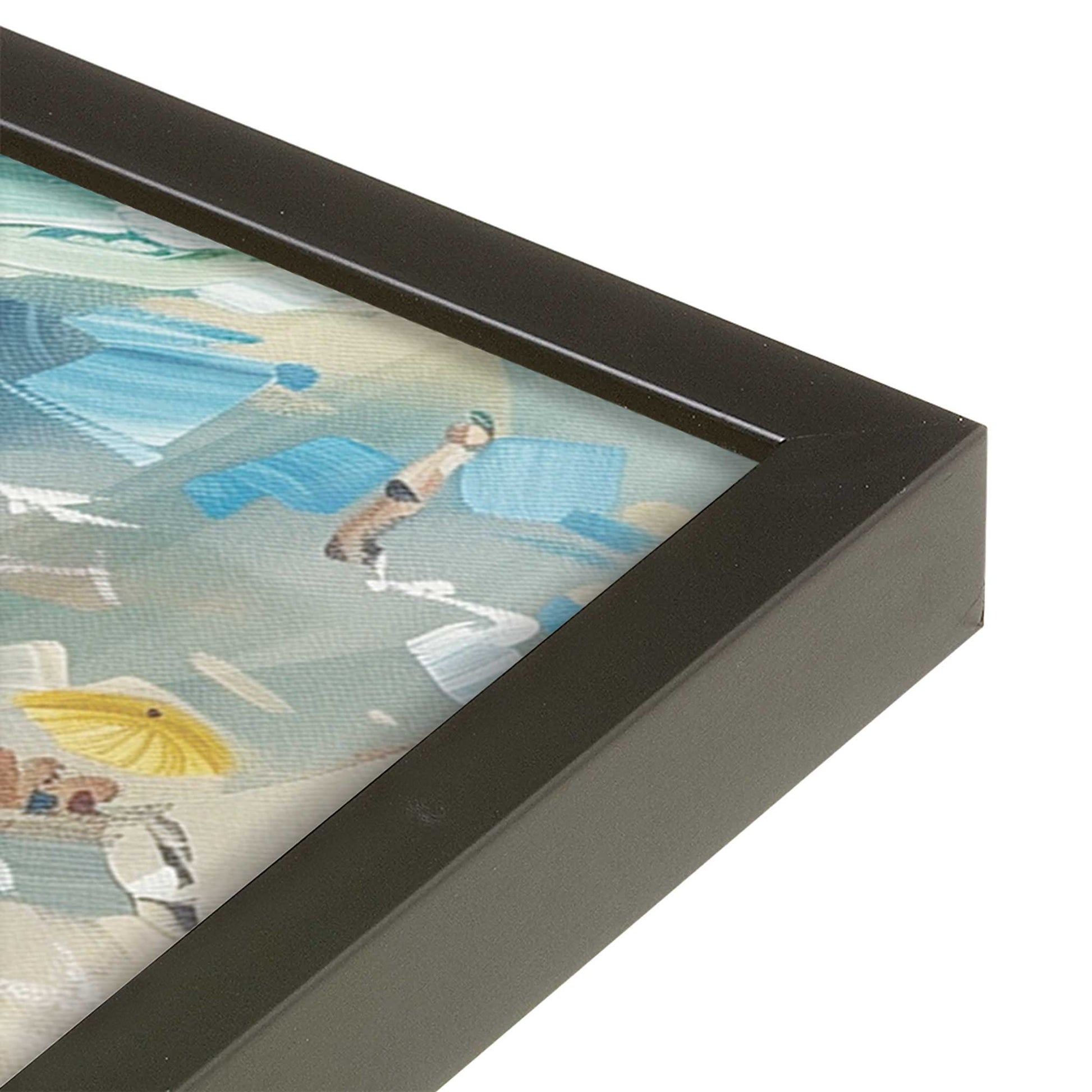 [Color:Satin Black],[shape:square] Picture of art in a Satin Black frame of the corner