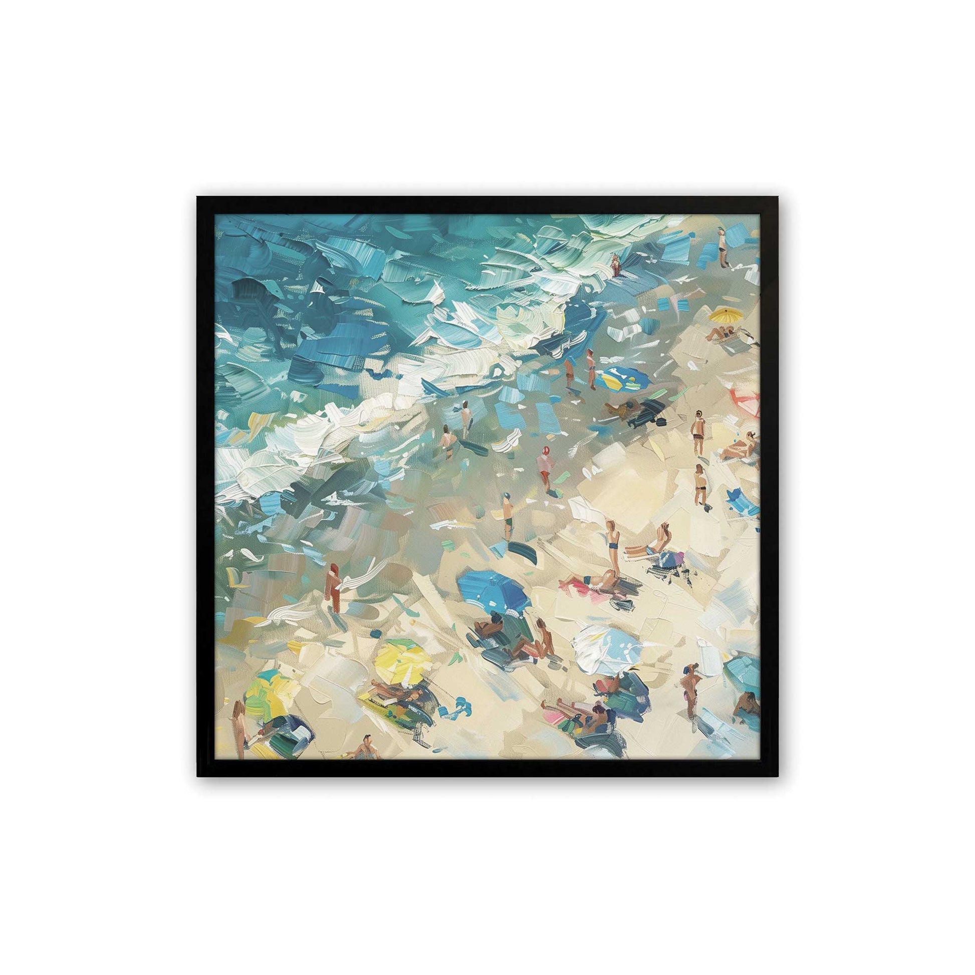 [Color:Satin Black],[shape:square] Picture of art in a Satin Black frame