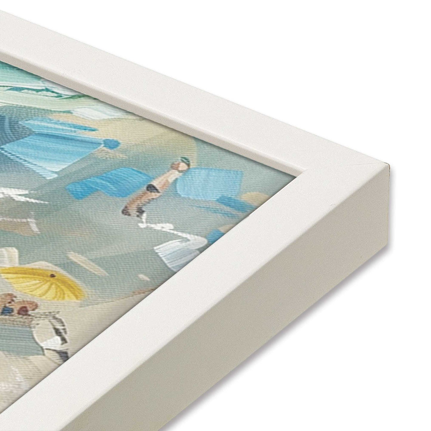 [Color:Opaque White],[shape:square] Picture of art in a Opaque White frame of the corner
