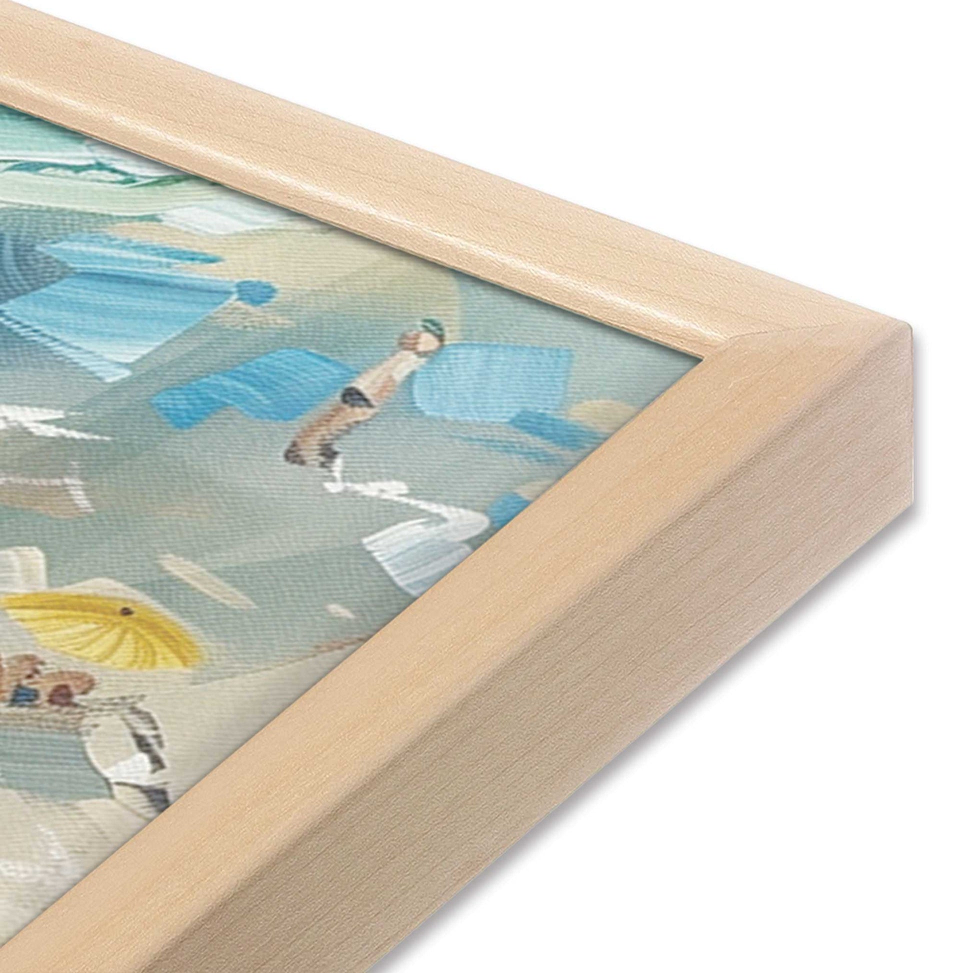 [Color:Raw Maple],[shape:square] Picture of art in a Raw Maple frame of the corner