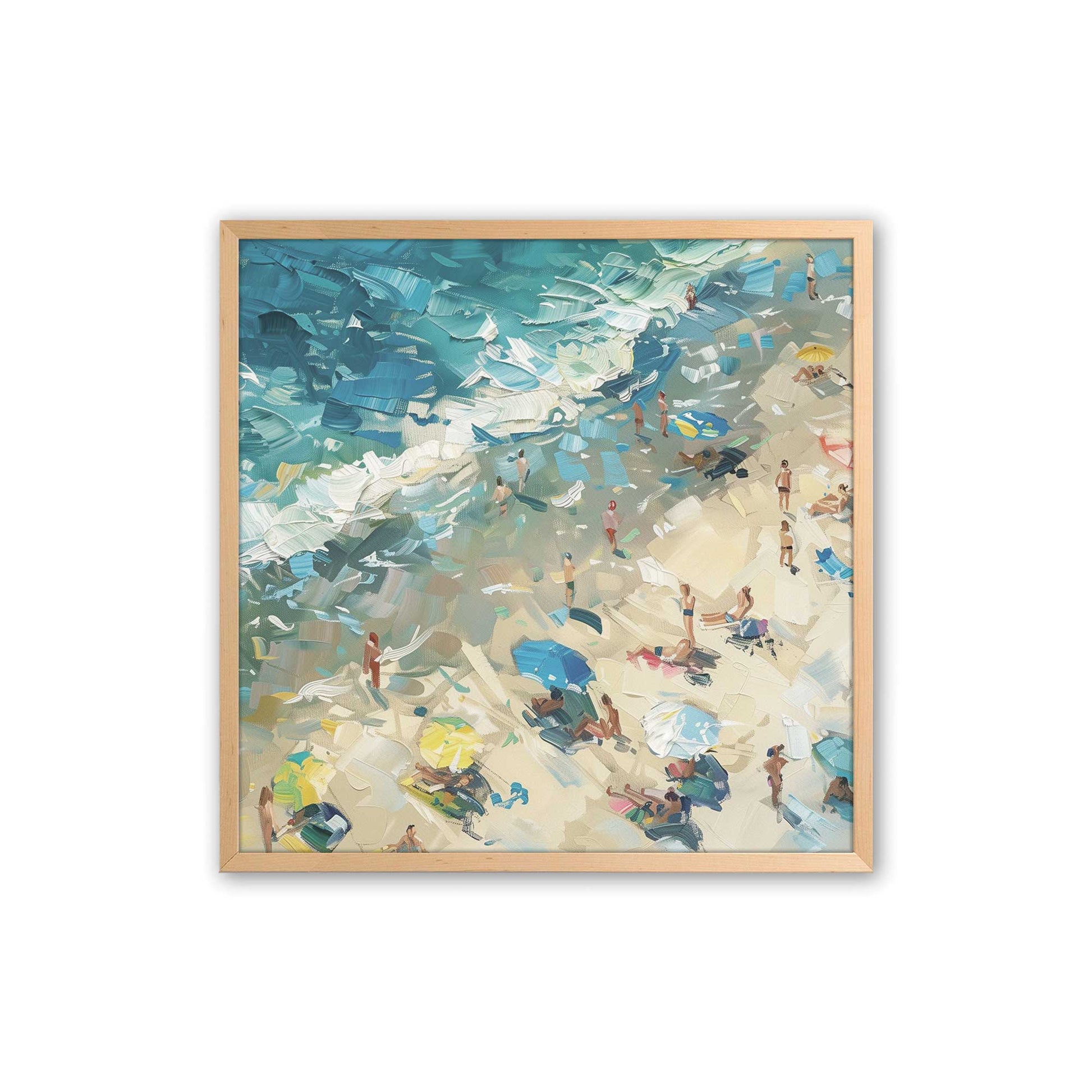[Color:Raw Maple],[shape:square] Picture of art in a Raw Maple frame
