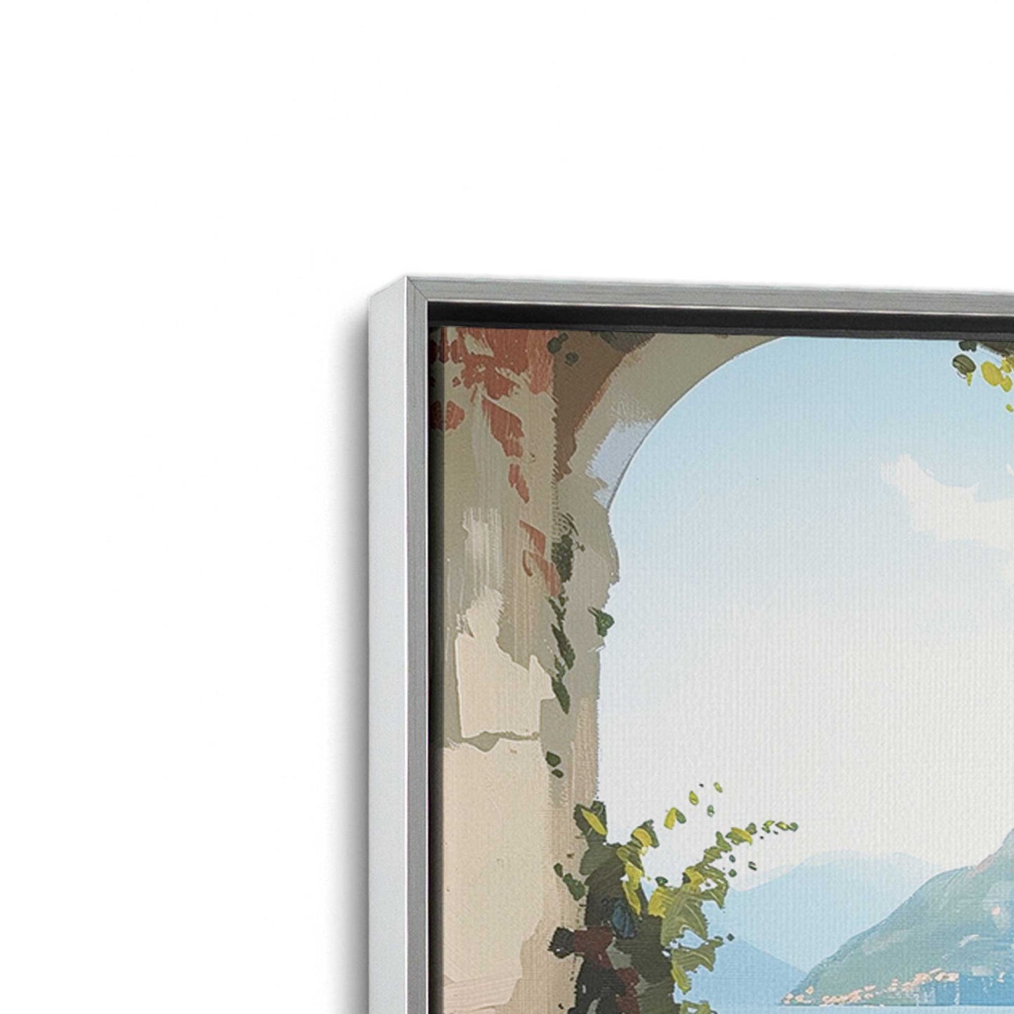 [Color:Polished Chrome],[shape:rectangle], Picture of the corner of the art