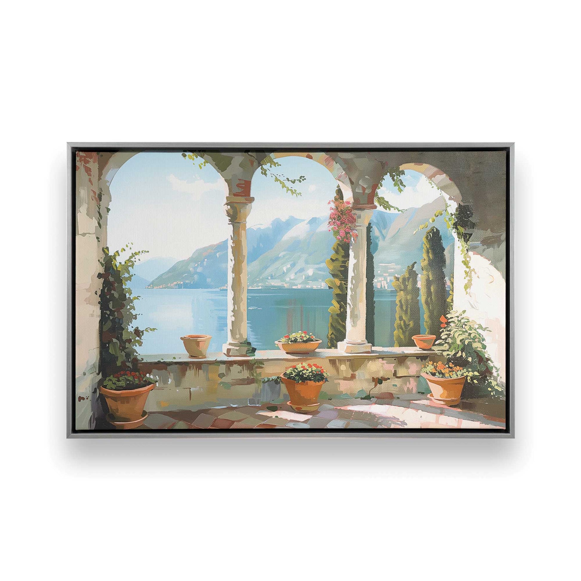[Color:Polished Chrome],[shape:rectangle], Picture of art in a Polished Chrome frame