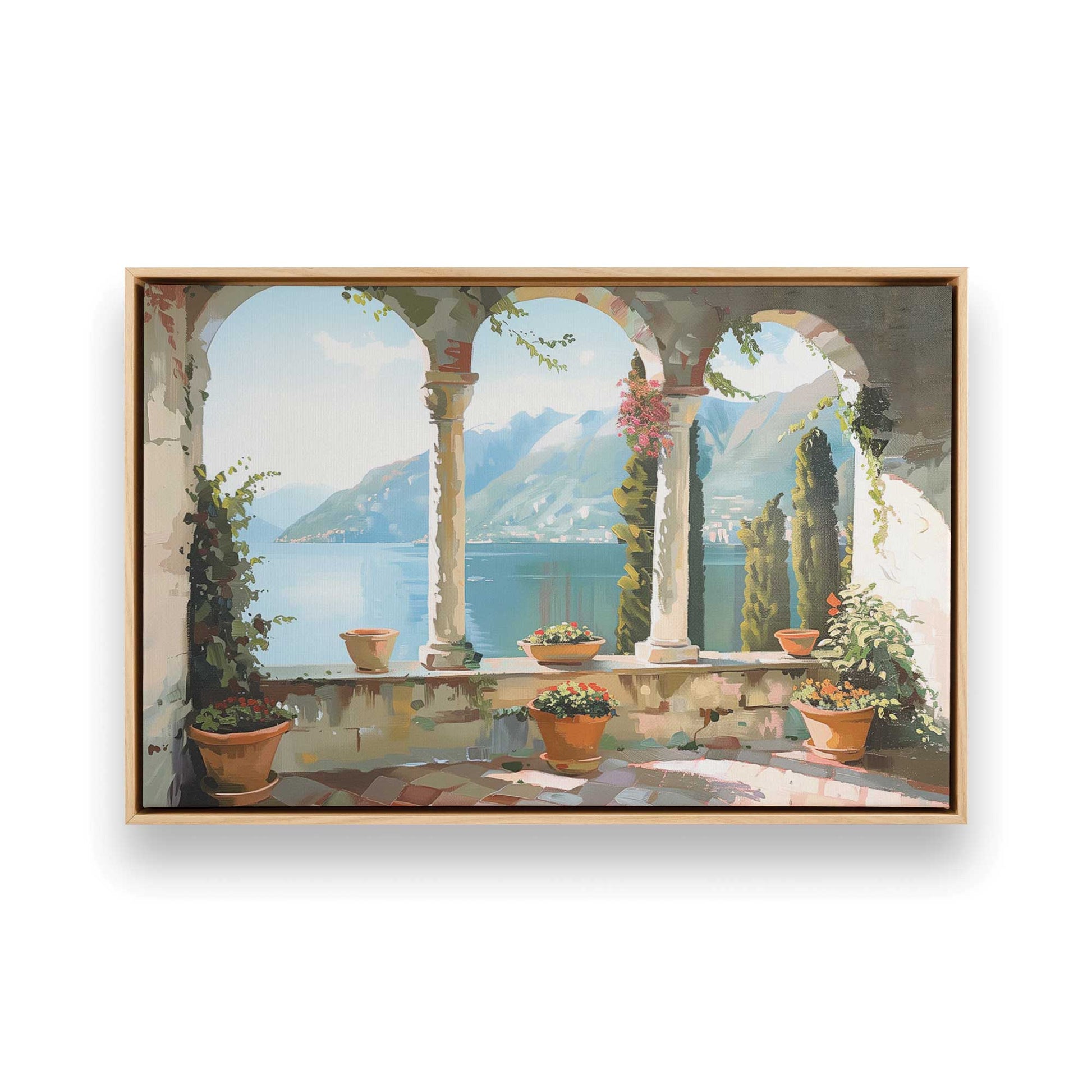 [Color:American Maple],[shape:rectangle], Picture of art in a American Maple frame