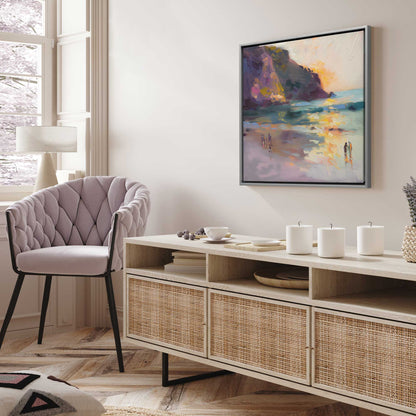 Relaxing by the Shore at Sunset I Canvas Print