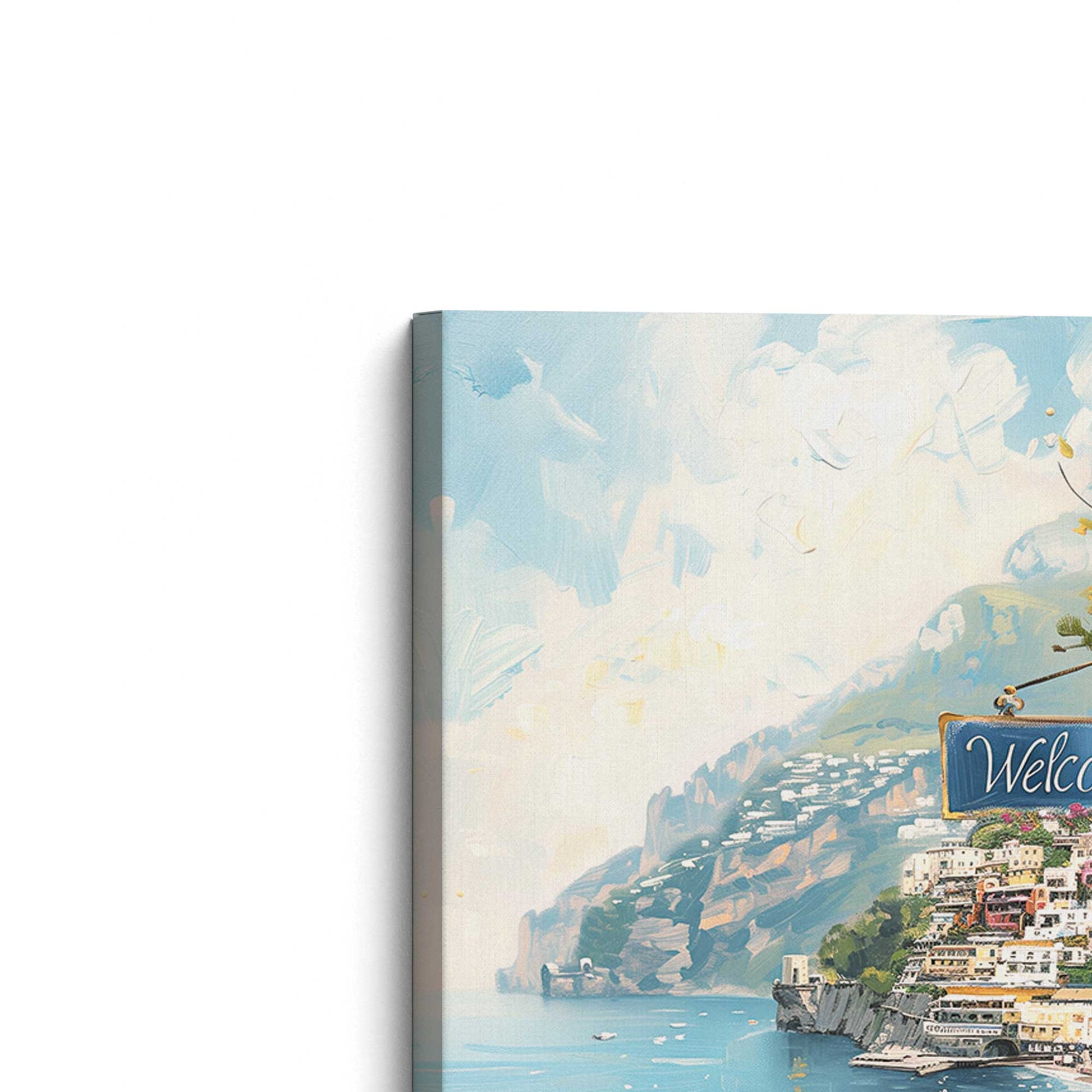 [Color:Stretched Canvas], Picture of the corner of the art