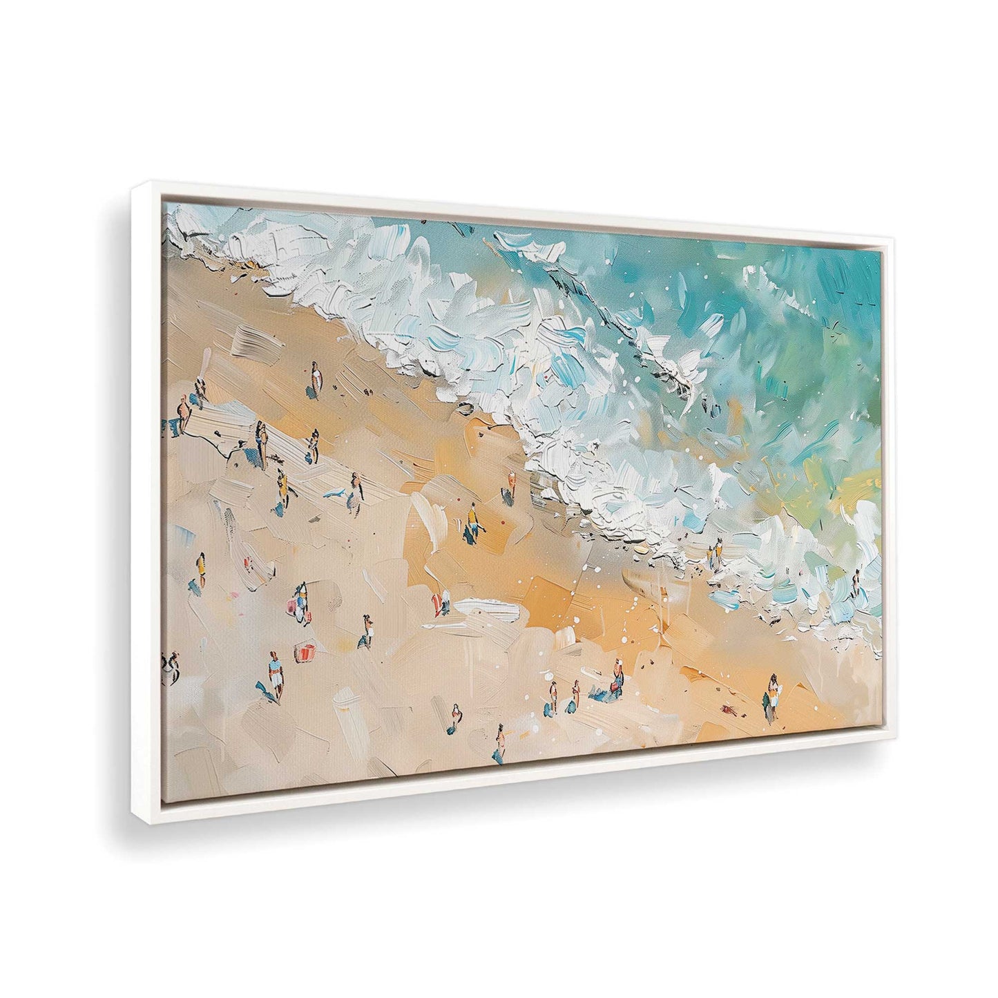 [Color:Opaque White], Picture of art in a White frame at an angle