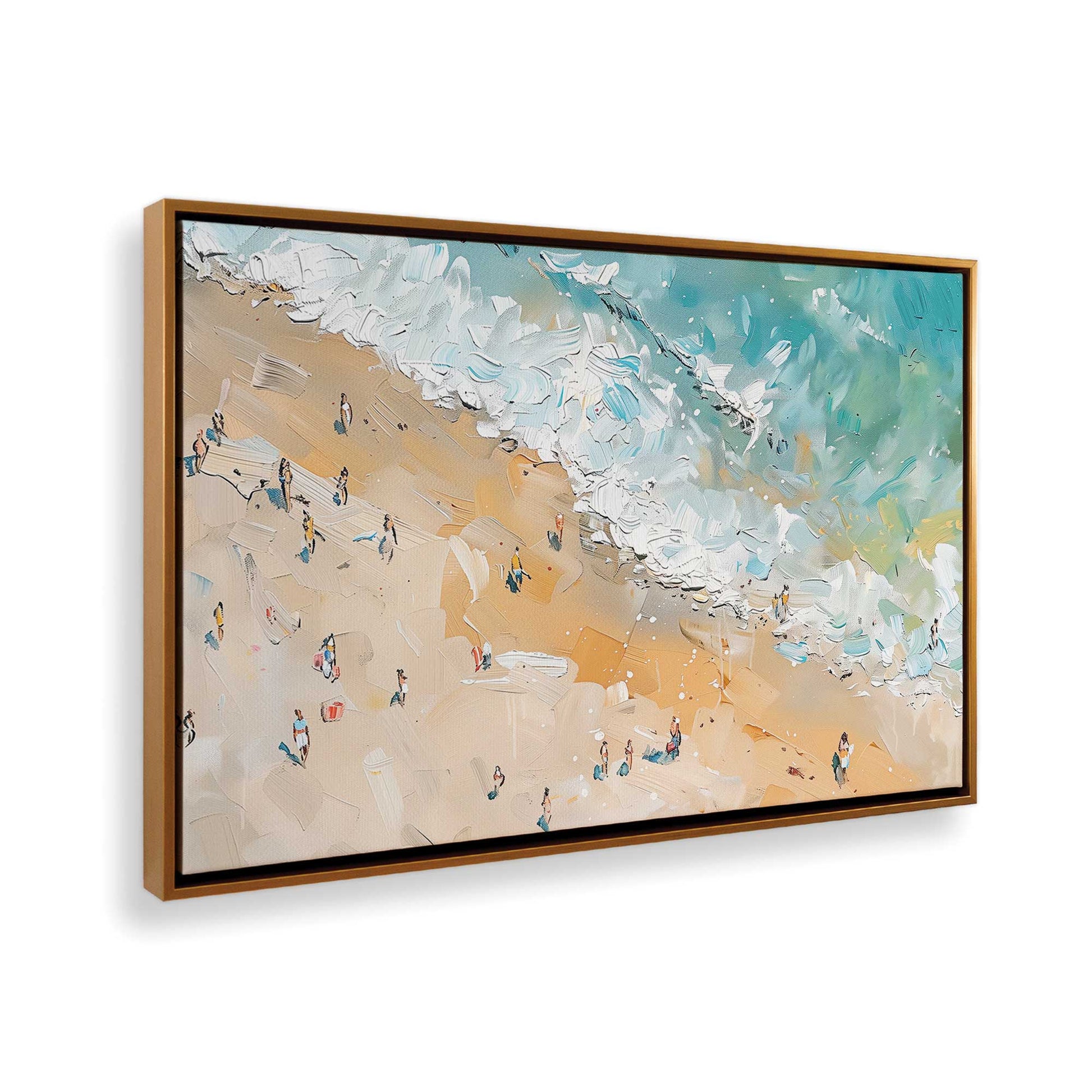 [Color:Polished Gold], Picture of art in a Polished Gold frame at an angle