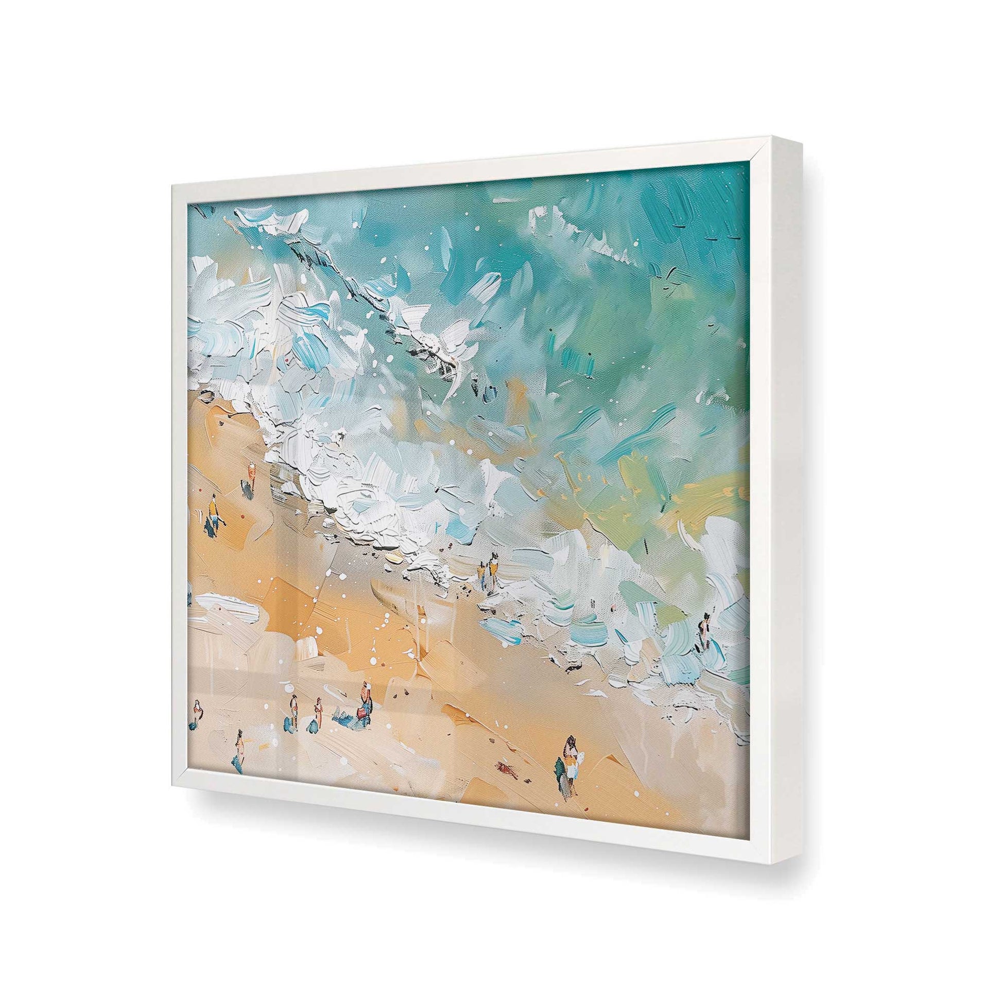 [Color:Opaque White], Picture of art in a Opaque White frame at an angle