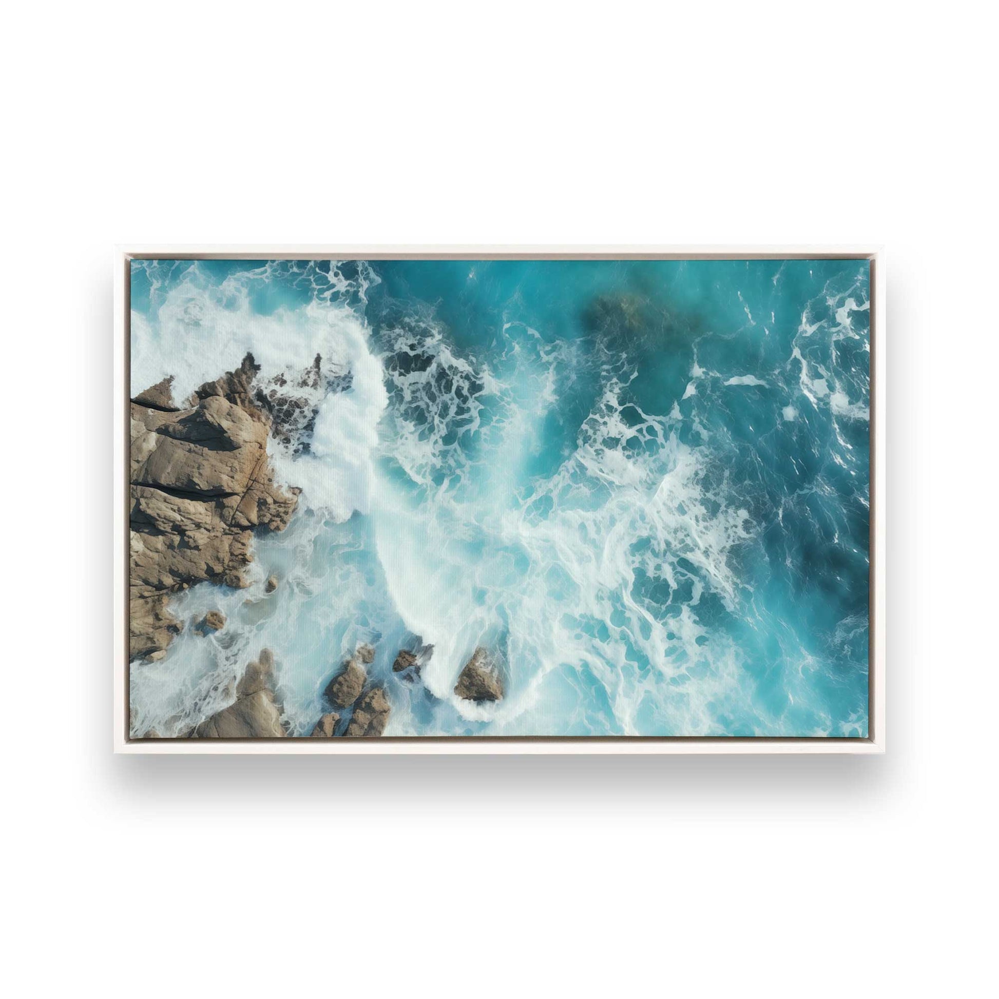 [Color:Opaque White], Picture of art in a White frame