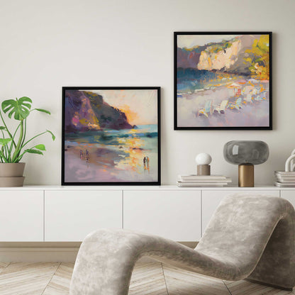 Sunset Shoreline Duo Canvas Print, Set of 2
