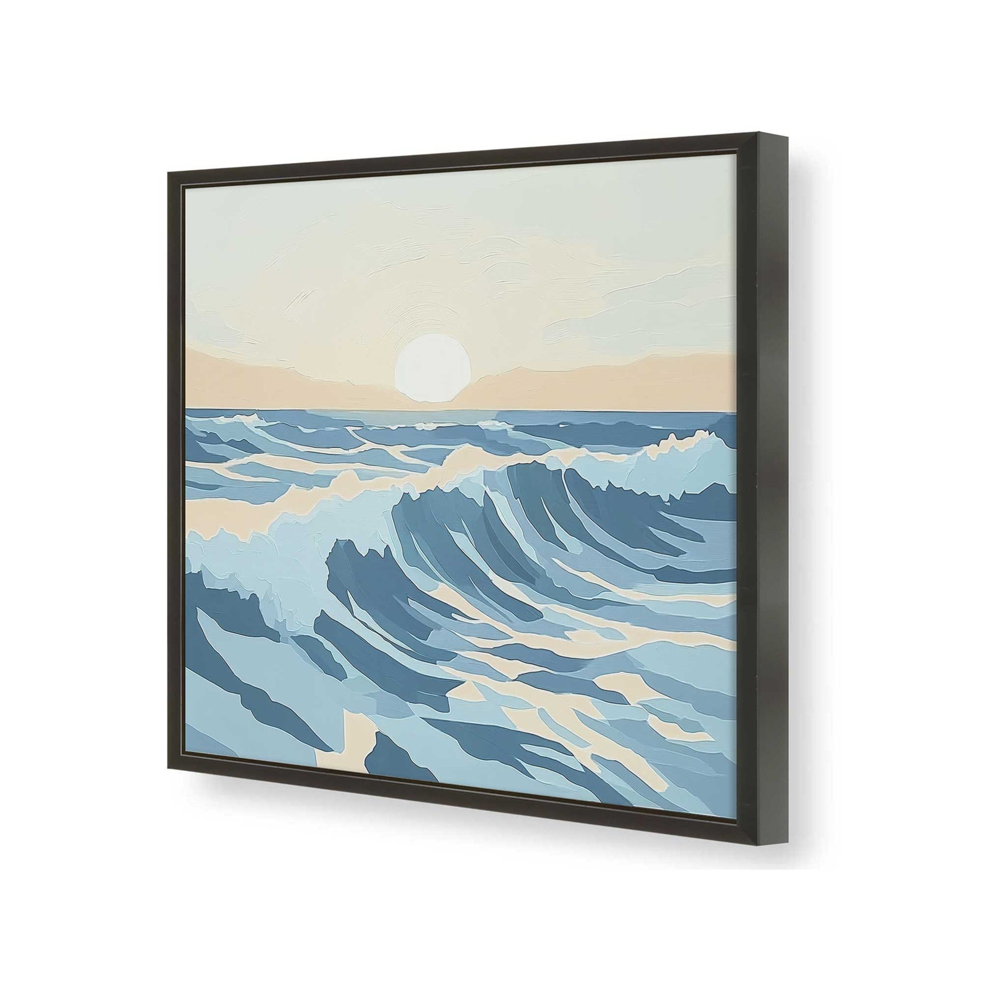 [Color:Satin Black], Picture of art in a Satin Black frame at an angle