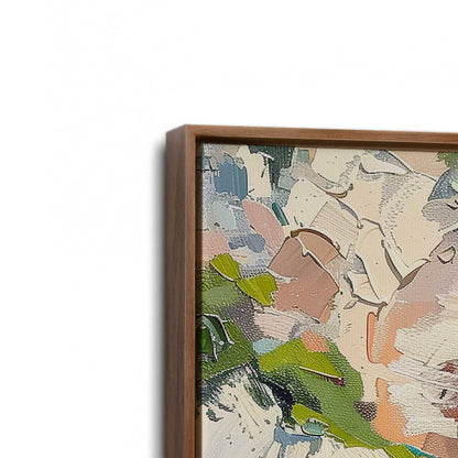 [Color:Walnut], Picture of art in a Walnut frame at an angle
