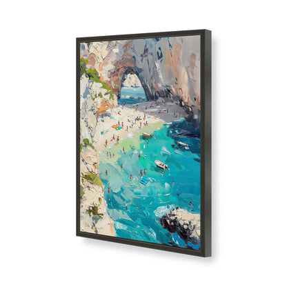 [Color:Satin Black], Picture of art in a Satin Black frame of the corner