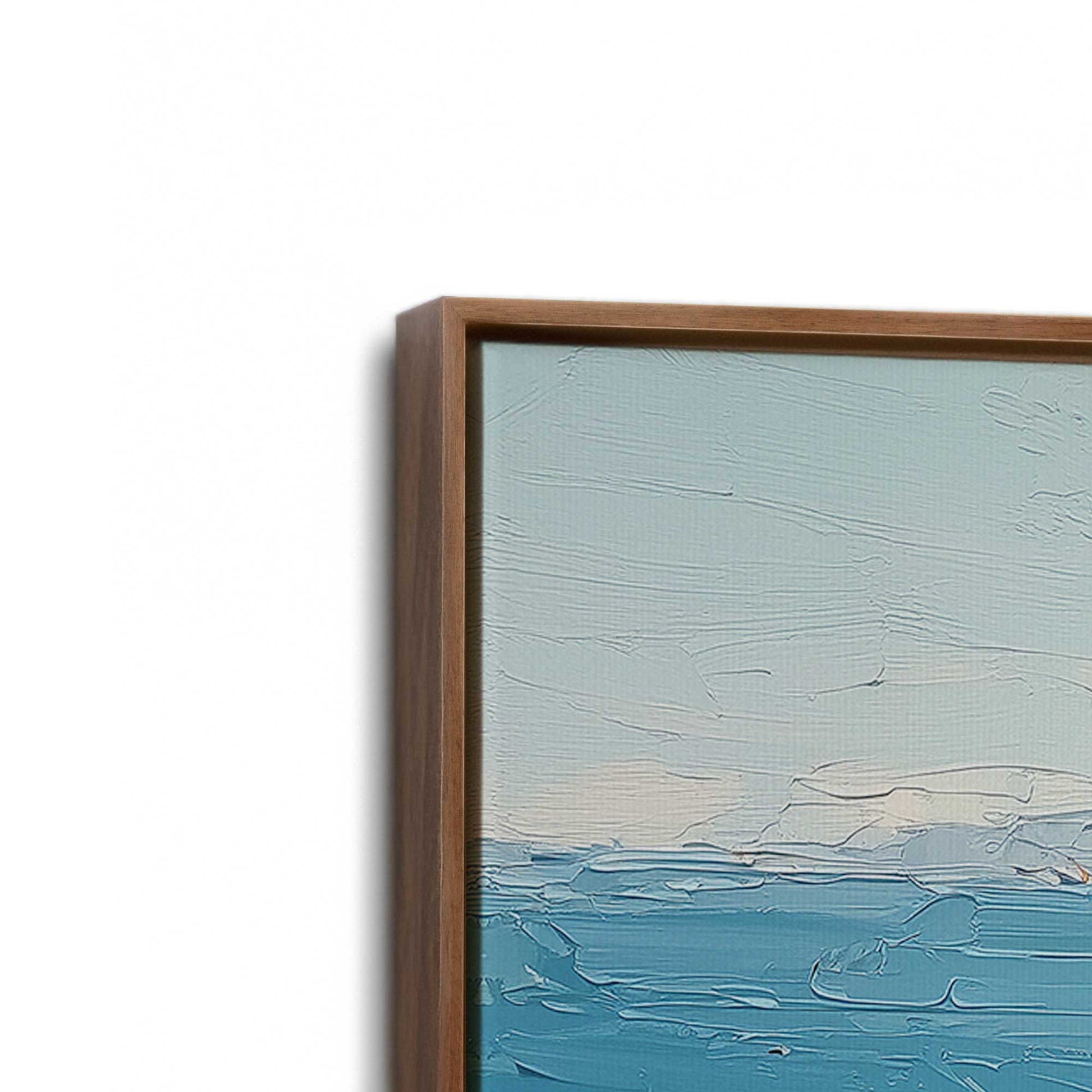 [Color:Walnut], Picture of art in a Walnut frame at an angle